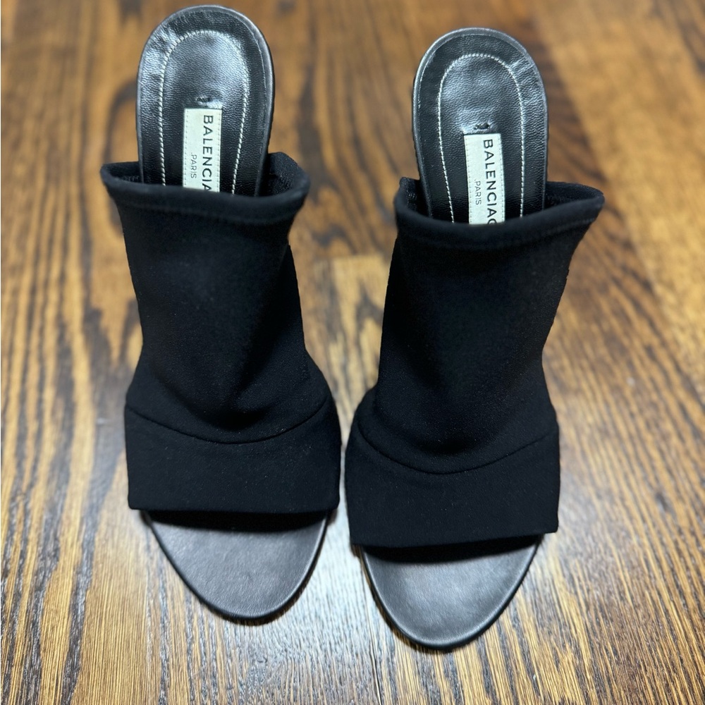 New Balenciaga Neoprene Mules Sandals size 38